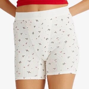 NWOT Skims Limited Edition Cotton Rib Boxer Mistletoe